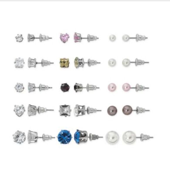 NWT Mega Box Earring Stud Set - Picture 1 of 3